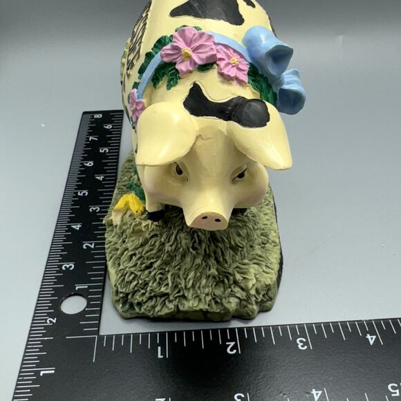 Tennessee Pig Piggy Bank Bringing Home The Bacon Blue Ribbon 1st Mc Art Co Farm - Picture 15 of 16